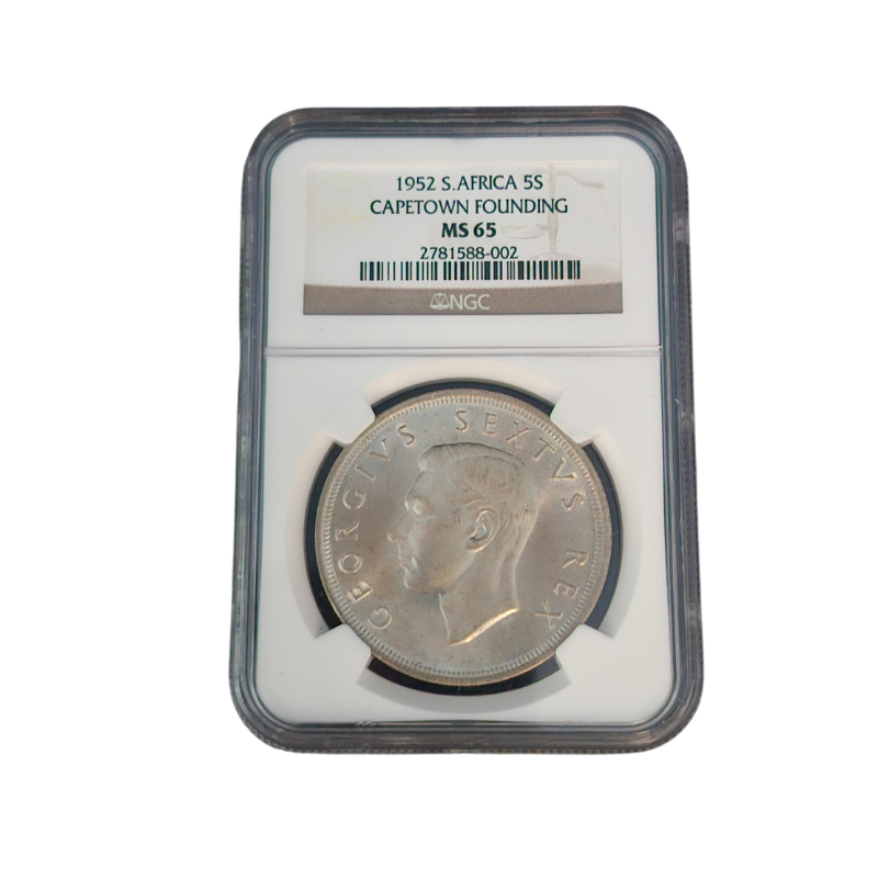 1952 South Africa 5 Shilling CAPETOWN FOUNDING - MS 65