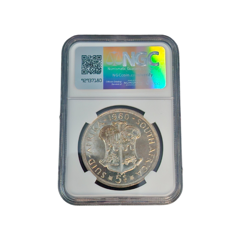 1960 South Africa 5 Shilling UNION ANNIVERSARY - PL 66 - Image 2