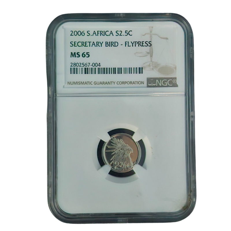 2006 South Arica S2.5c SECRETARY BIRD - FLYPRESS MS65