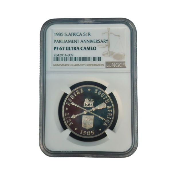 1985 South Africa S1R PARLIAMENT ANNIVERSARY - PF 67 Ultra Cameo