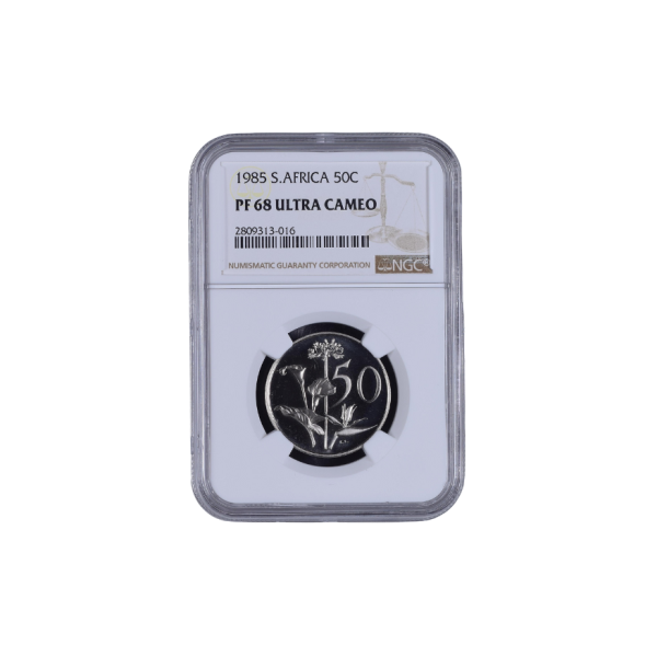 1985 South Africa 50c (PF 68 Ultra Cameo) - Top Pop