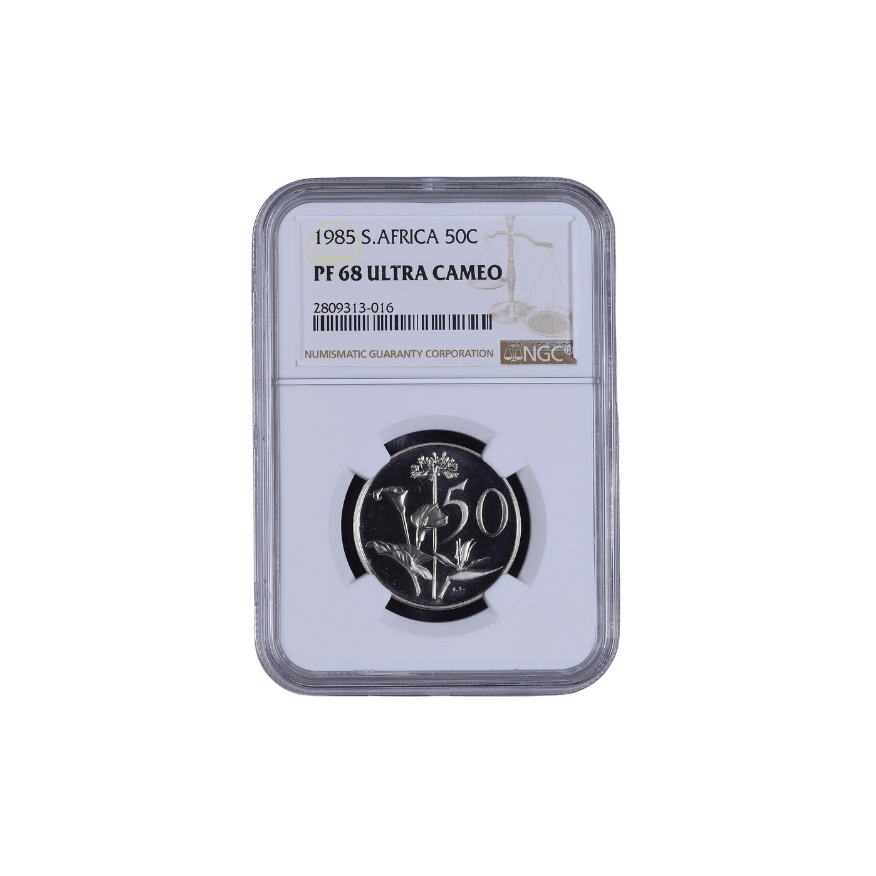 1985 South Africa 50c (PF 68 Ultra Cameo) - Top Pop
