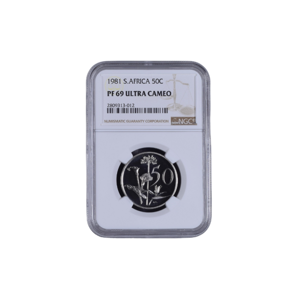 1981 South Africa 50c PF 69 Ultra Cameo- Finest Known Standalone