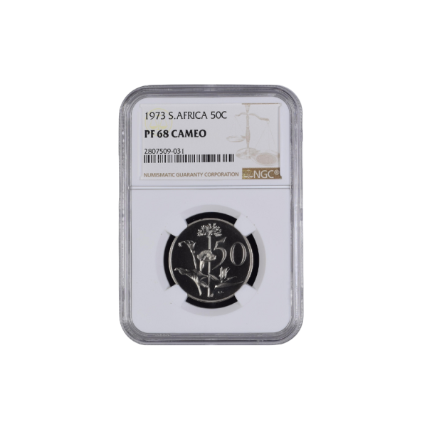 1973 South Africa 50c (PF 68 Cameo) Finest Known - Standalone