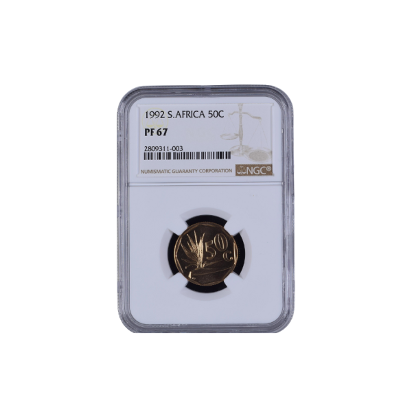 1992 South Africa 50c (PF 67) Finest Known - Standalone
