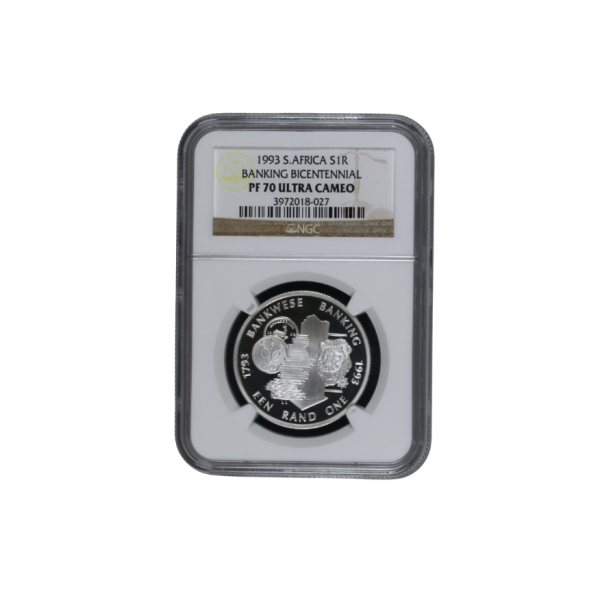 1993 South Africa S1R – Banking Bicentennial PF70 Ultra Cameo - Top Pop