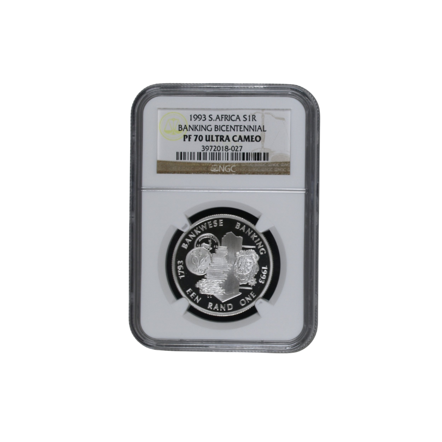 1993 South Africa S1R – Banking Bicentennial PF70 Ultra Cameo - Top Pop