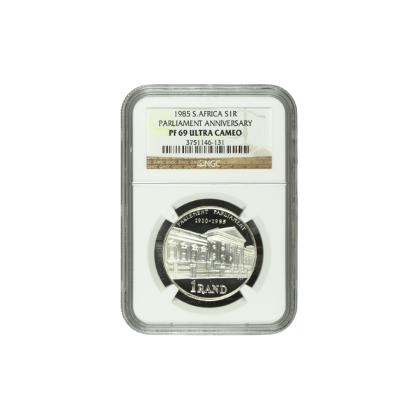 1985 South Africa S1R | Parliament Anniversary (1910–1985) PF69 Ultra Cameo - Top Pop