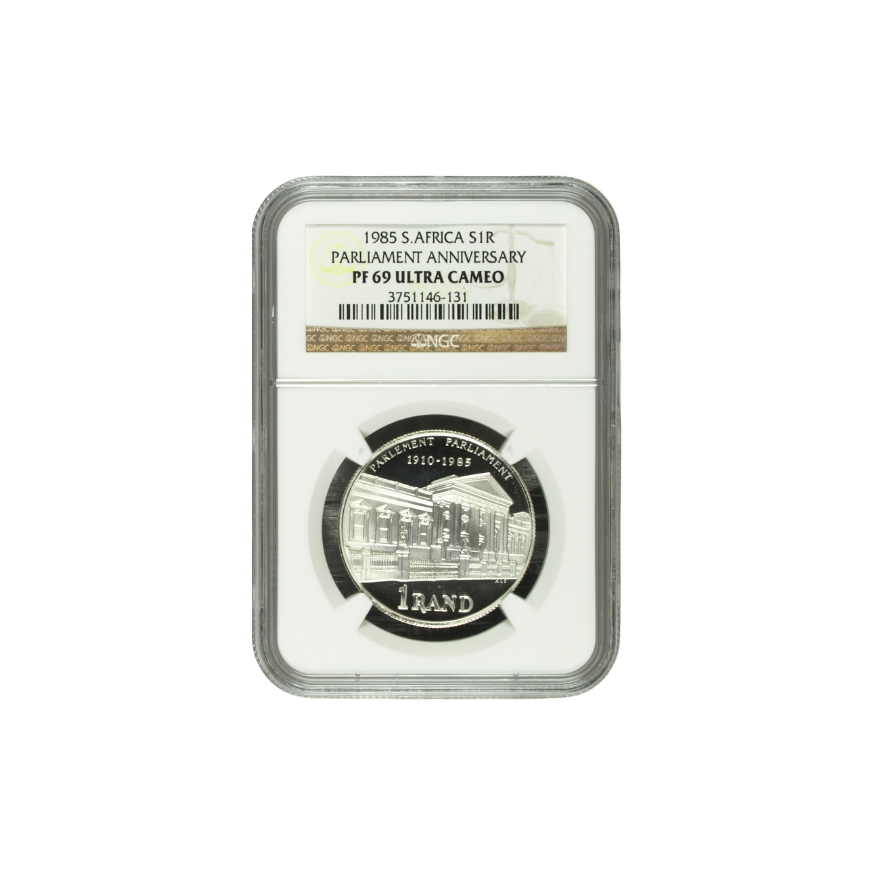 1985 South Africa S1R | Parliament Anniversary (1910–1985) PF69 Ultra Cameo - Top Pop