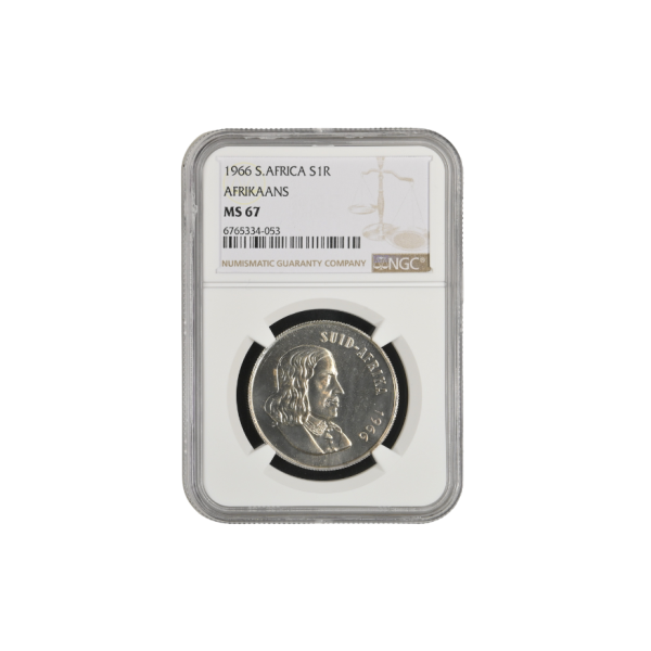 1966 South Africa S1R – Afrikaans MS67 Top Pop (Finest Known)