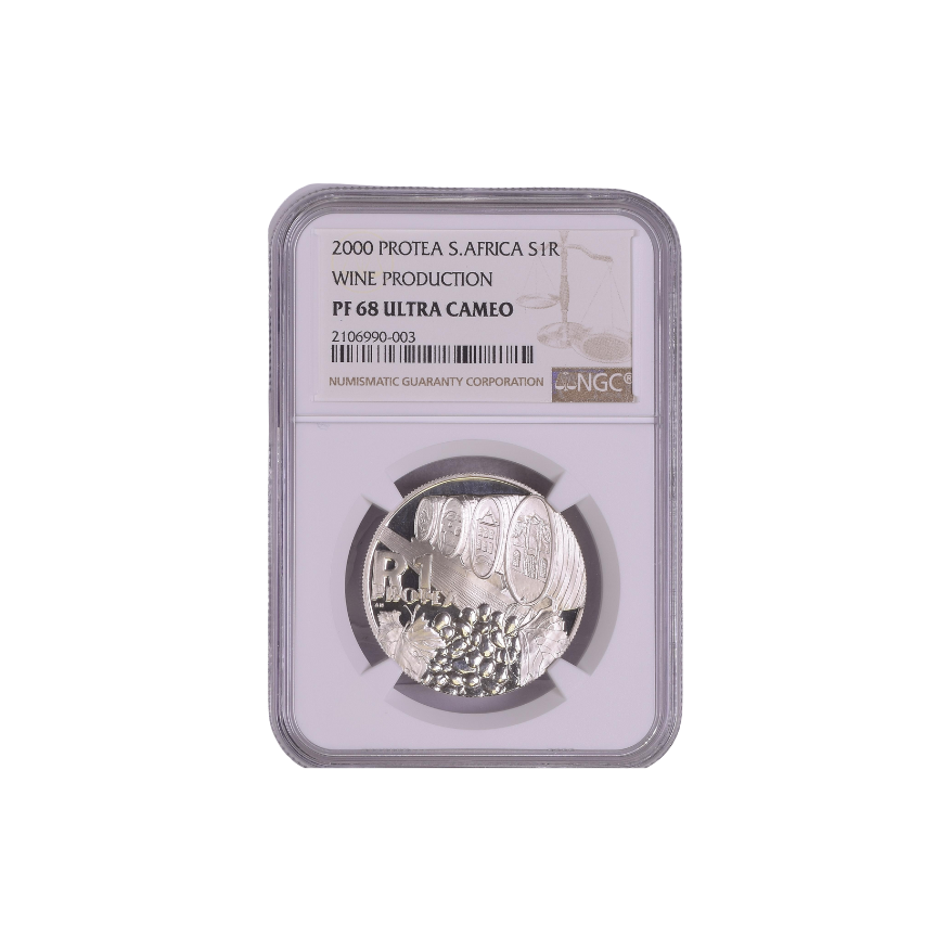 2000 Protea South Africa S1R – Wine Production PF68 Ultra Cameo