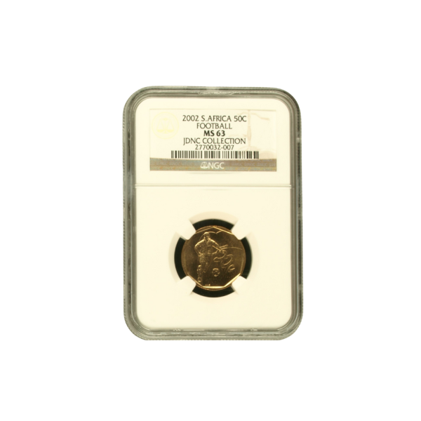 2002 South Africa 50c Football MS 63
