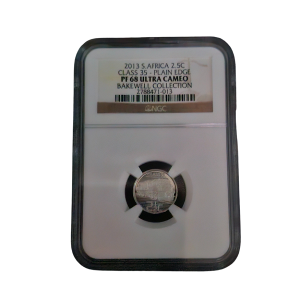 2013 South Africa S2.5c CLASS 35- PLAIN EDGE BAKEWELL COLLECTION PF68 Ultra Cameo