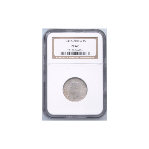 1948 South Africa 1 Shilling PF 67