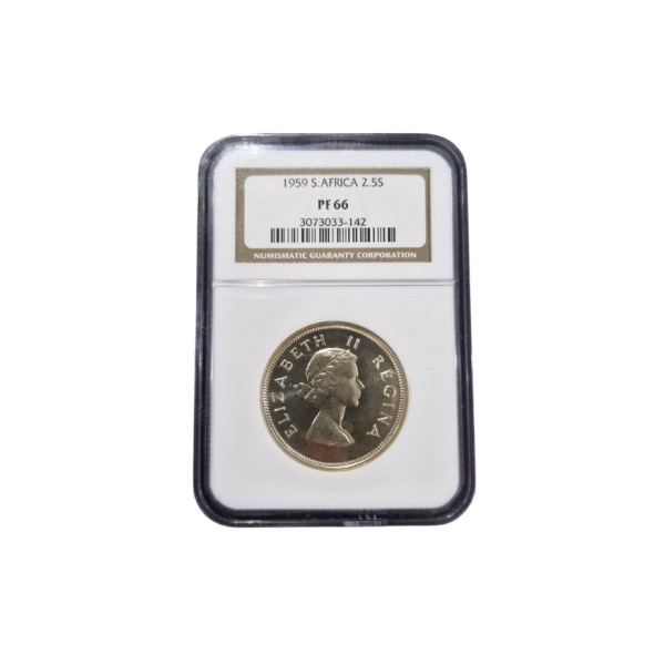 1959 South Africa 2.5 Shilling PF 66