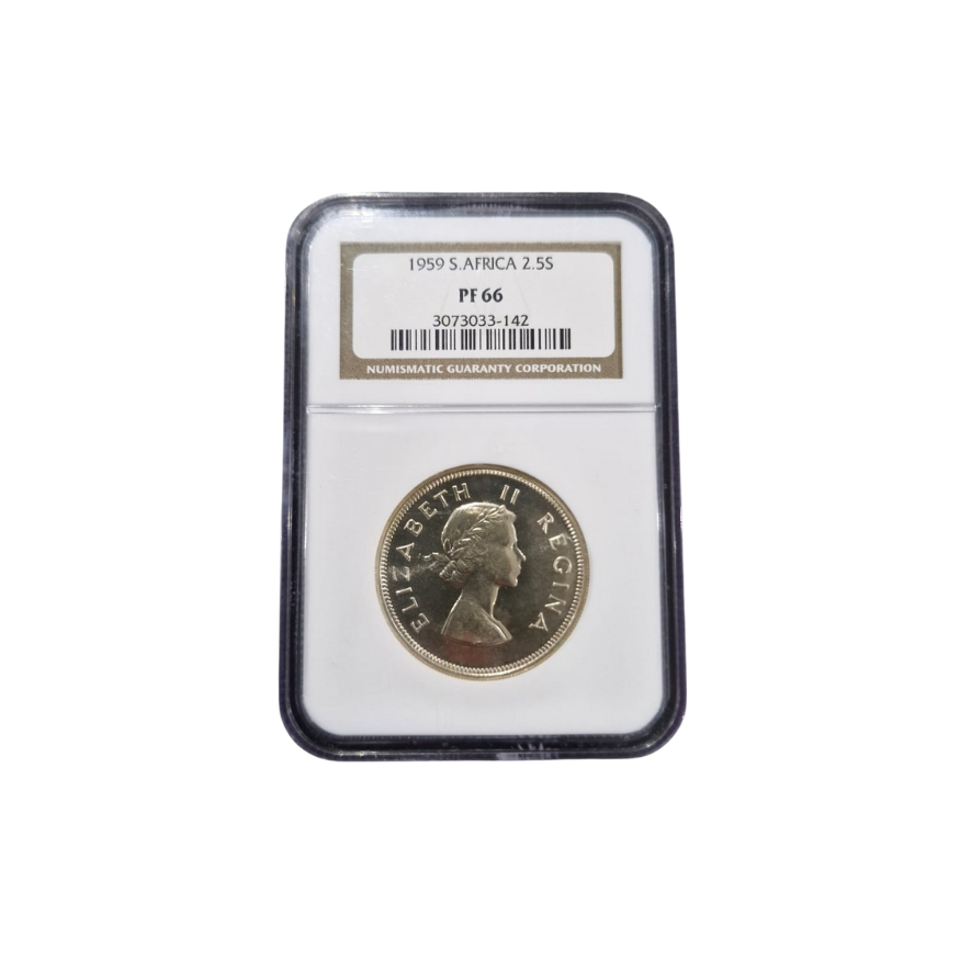 1959 South Africa 2.5 Shilling PF 66