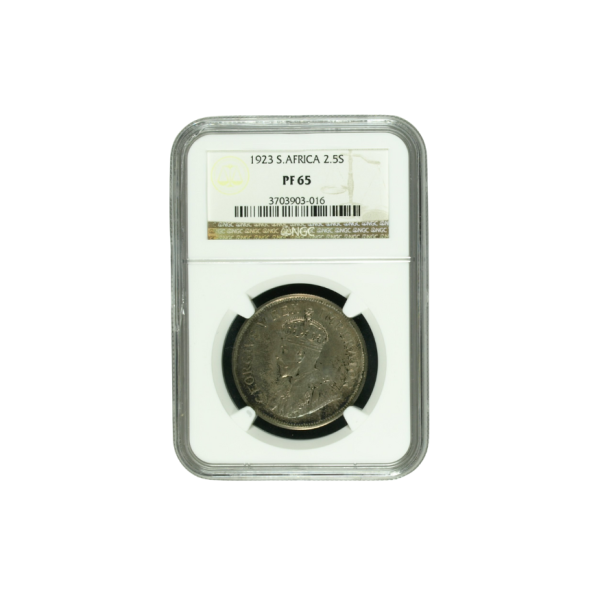 1923 South Africa 2.5 Shilling PF 65