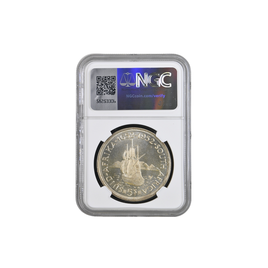 1952 South Africa 5 Shilling Cape Town Founding MS65+ - Image 2