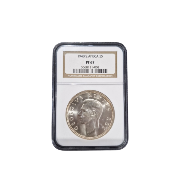 1948 South Africa 5 Shilling PF 67