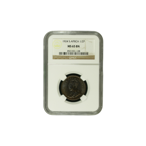 1924 South Africa 1/2 Penny (MS 65 BN)