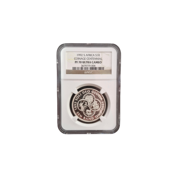 1992 South Africa S1R – Coinage Centennial  (PF 70 Ultra) - Top Pop