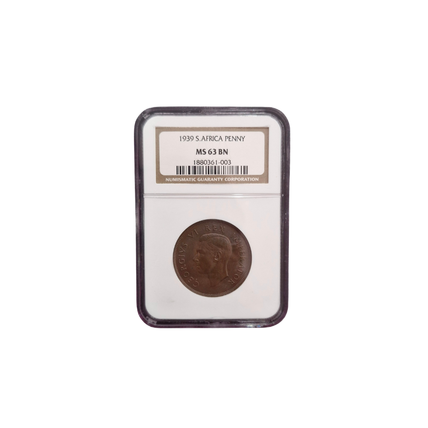 1939 South Africa Penny (MS 63 BN)