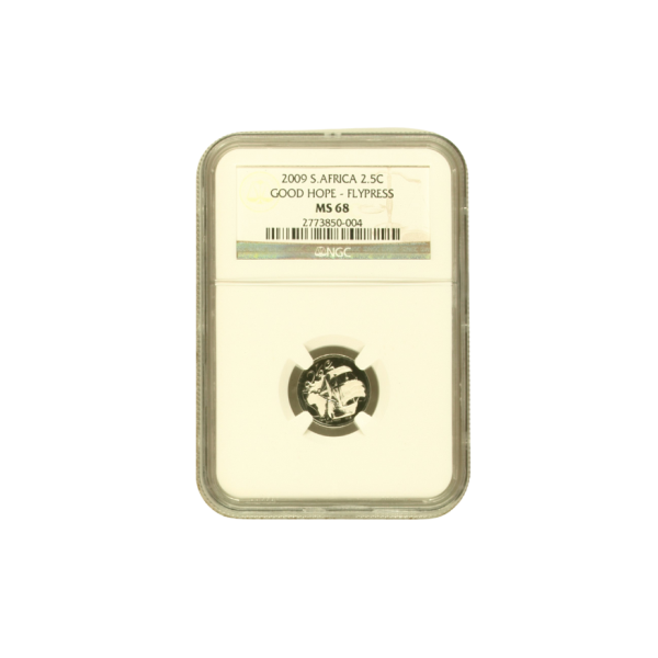 2009 South Africa 2.5c – Good Hope - Flypress (NGC MS 68)