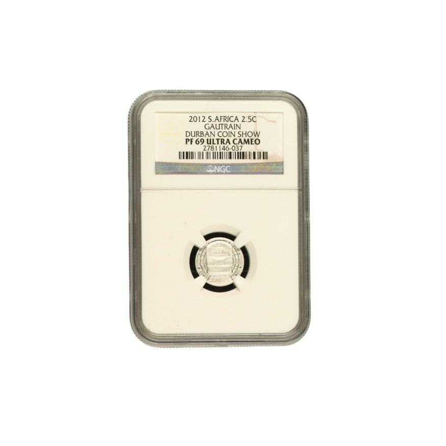 2012 South Africa 2.5c – Gautrain - Durban Coin Show Issue (PF 69 UC)