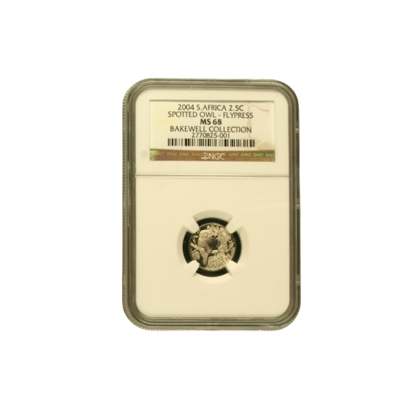 2004 South Africa S2.5c – Spotted Owl - Flypress (MS 68)