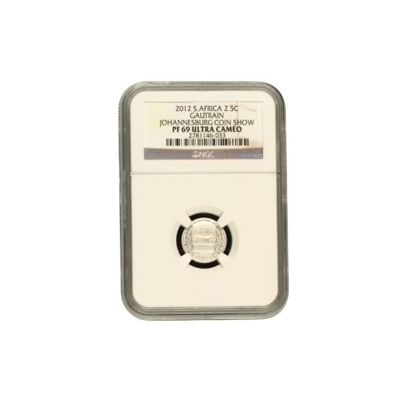 2012 South Africa S2.5c – Gautrain - Johannesburg Coin Show (PF69 Ultra Cameo) Top Pop