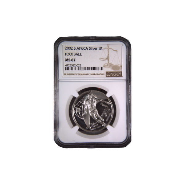 2002 South Africa Silver S1R – Football (MS67)
