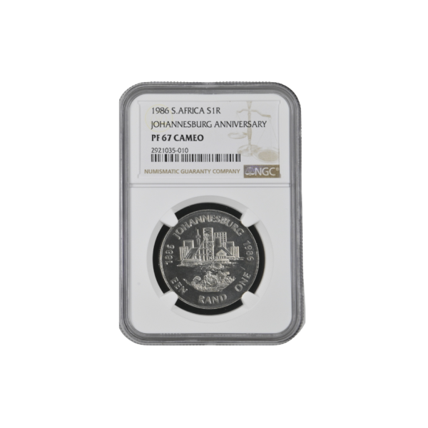 1986 South Africa S1R – Johannesburg Anniversary (PF 67 Cameo)