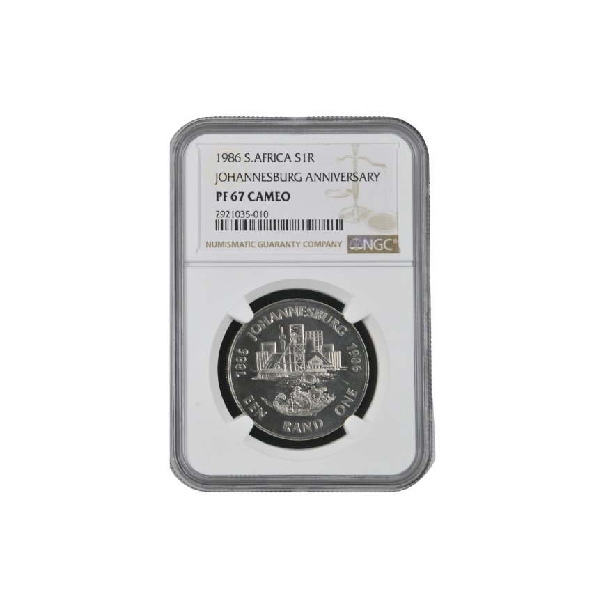 1986 South Africa S1R – Johannesburg Anniversary (PF 67 Cameo)