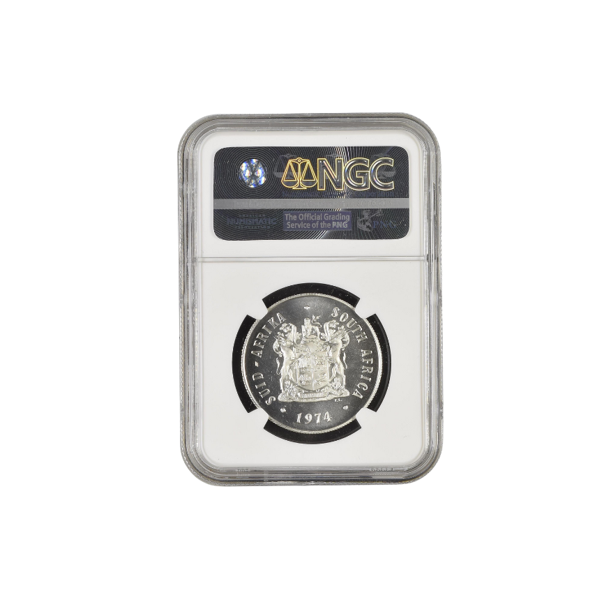 1974 South Africa S1R – Pretoria Mint Anniversary – (PF 69 Ultra Cameo) - Top Pop - Image 2