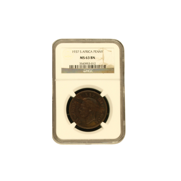 1937 South Africa Penny MS 63 BN