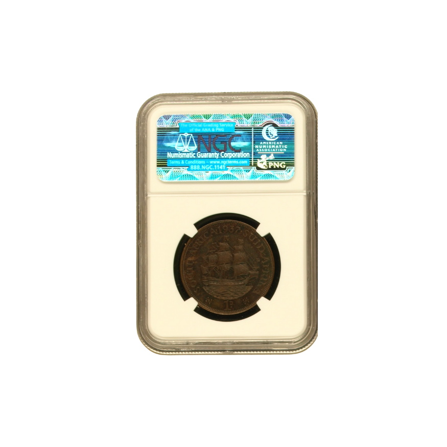 1937 South Africa Penny MS 63 BN - Image 2