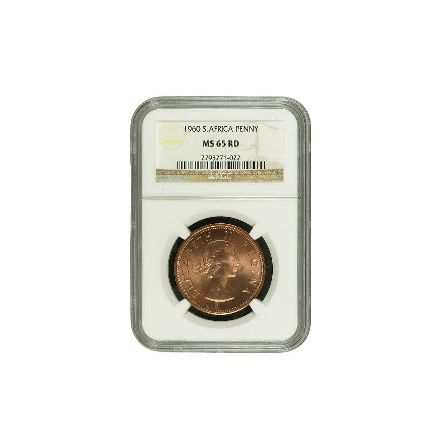 1960 South Africa Penny MS 65 RD