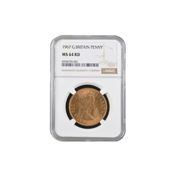 1967 Great Britain Penny MS 64 RD