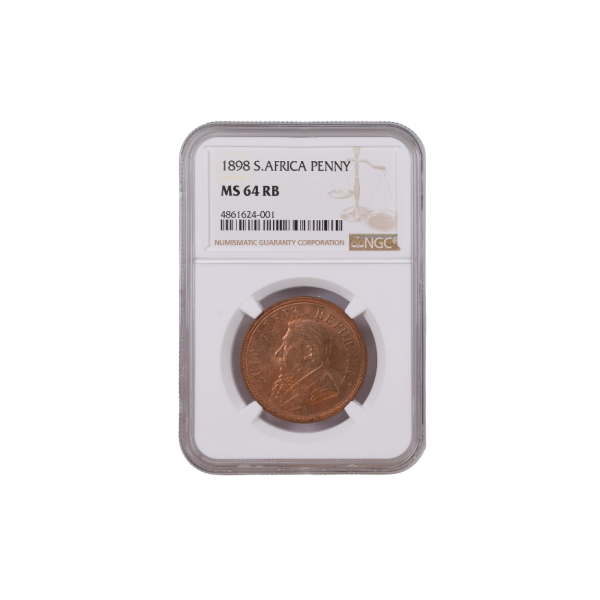 1898 ZAR Penny MS 64 RB