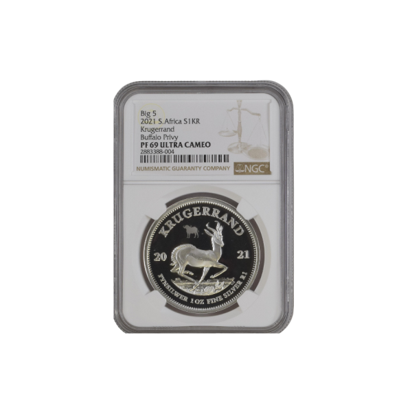 2021 South Africa S1KR Big 5 Krugerrand Buffalo Privy PF 69 Ultra Cameo