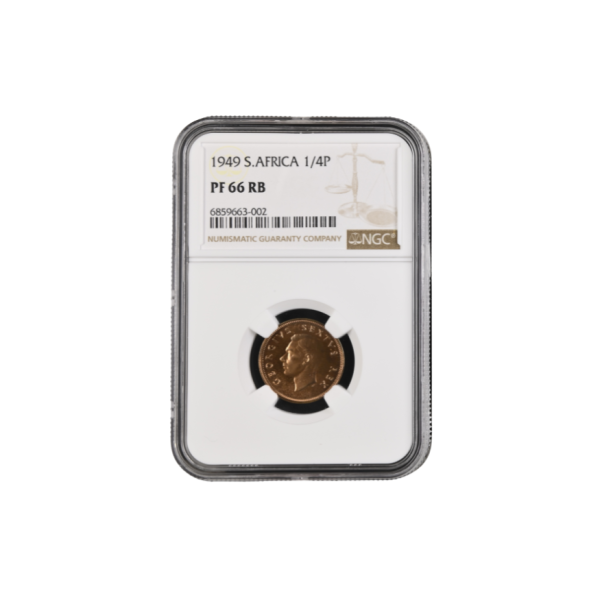 1949 South Africa 1/4 Penny PF 66 RB