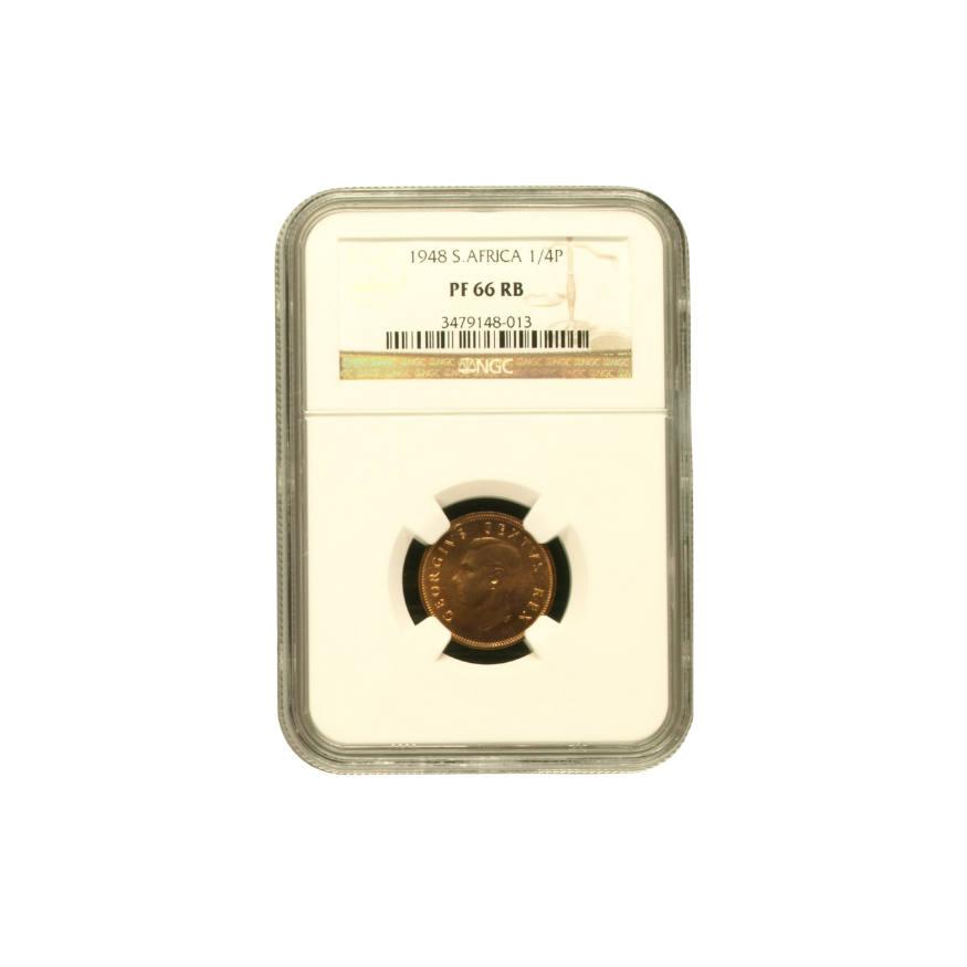 1948 South Africa 1/4 Penny PF 66 RB