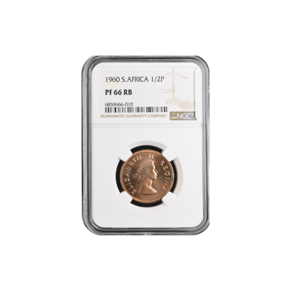 1960 South Africa 1/2 Penny PF 66 RB