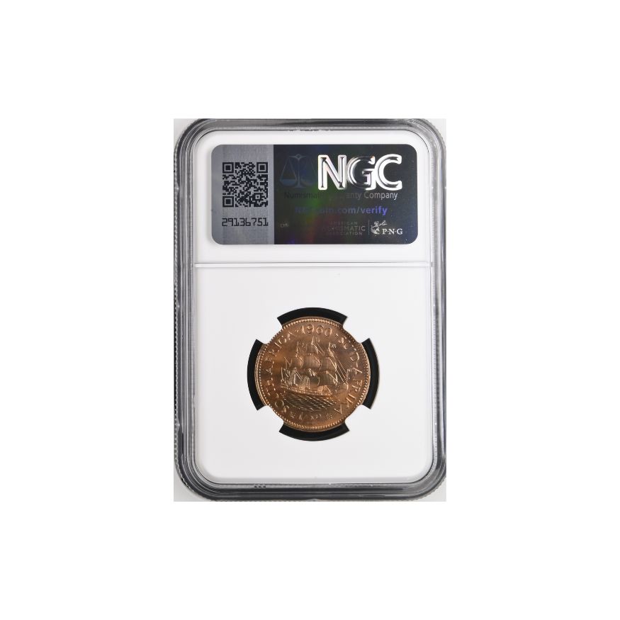 1960 South Africa 1/2 Penny PF 66 RB - Image 2