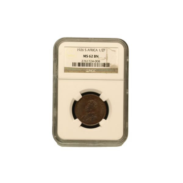 1926 South Africa 1/2 Penny MS 62 BN