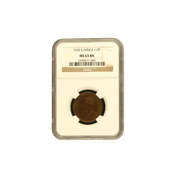 1930 South Africa 1/2 Penny MS 63 BN