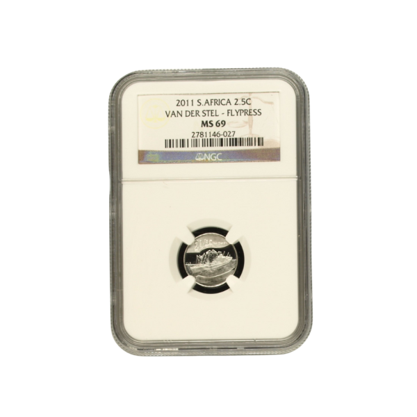 2011 South Africa S2.5c Van Der Stel - Flypress MS 69 - Top Pop