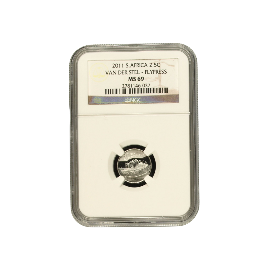 2011 South Africa S2.5c Van Der Stel - Flypress MS 69 - Top Pop