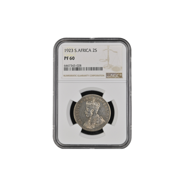 1923 South Africa 2 Shilling PF 60