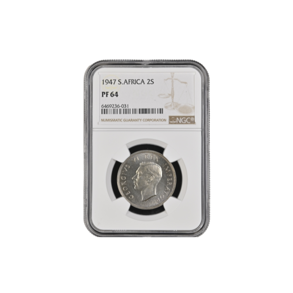 1947 South Africa 2 Shilling PF 64